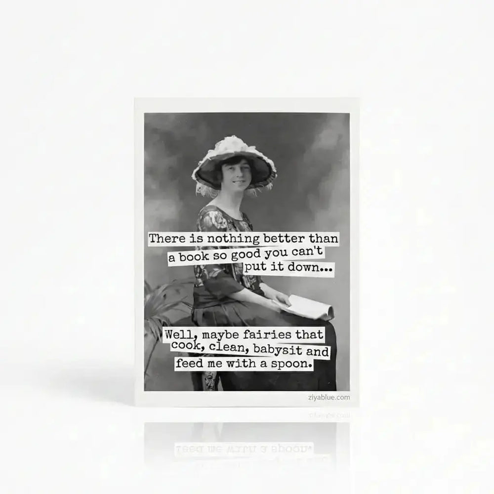 The Ultimate Book Lover Card for Wonderfully Weird Readers Ravens Rest Studio Ziya Blue