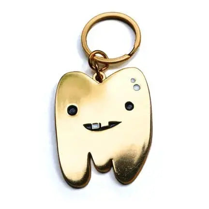 The Ultimate Gold Tooth Keychain for Your Keys Faire Ziya Blue