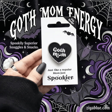 The Ultimate Goth Mum Pin for Alternative Mothers Something Different Ziya Blue