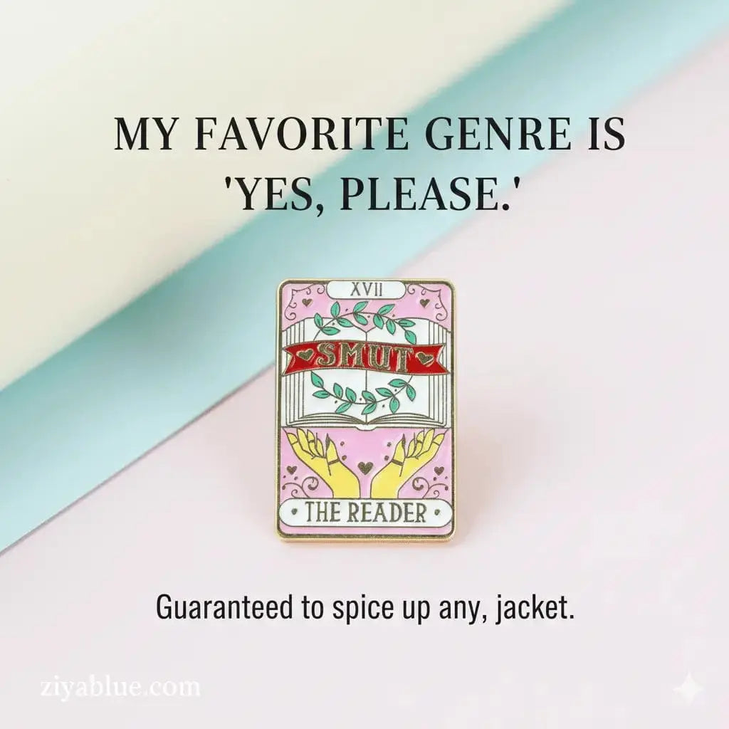 The Ultimate Smut Reader Tarot Pin for Spicy Book Lovers Ziya Blue Ziya Blue