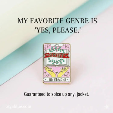 The Ultimate Smut Reader Tarot Pin for Spicy Book Lovers Ziya Blue Ziya Blue