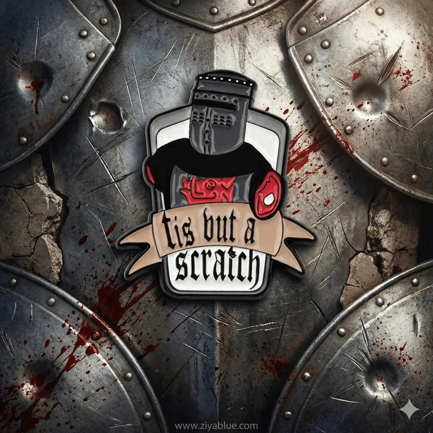 The Ultimate Tis But A Scratch Enamel Pin Ziya Blue Ziya Blue