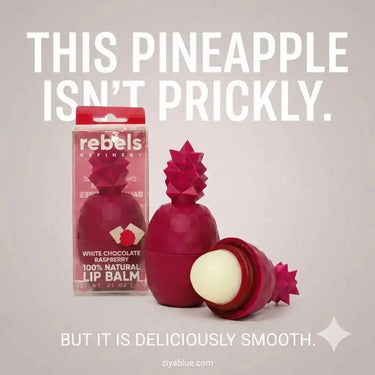 The White Chocolate Raspberry Pineapple Lip Balm Rebels Refinery Ziya Blue