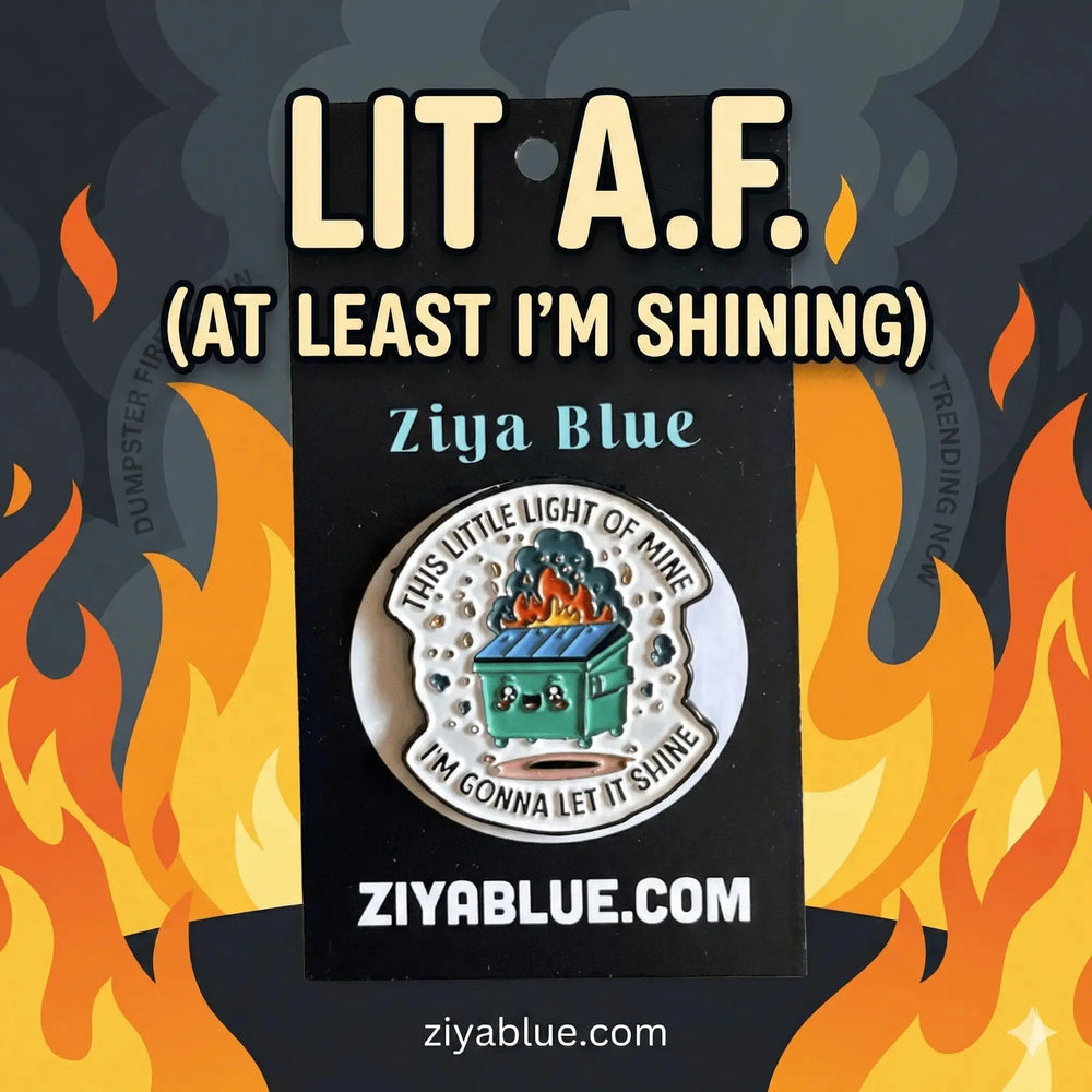 The Wonderfully Weird Little Light Enamel Pin Ziya Blue Ziya Blue