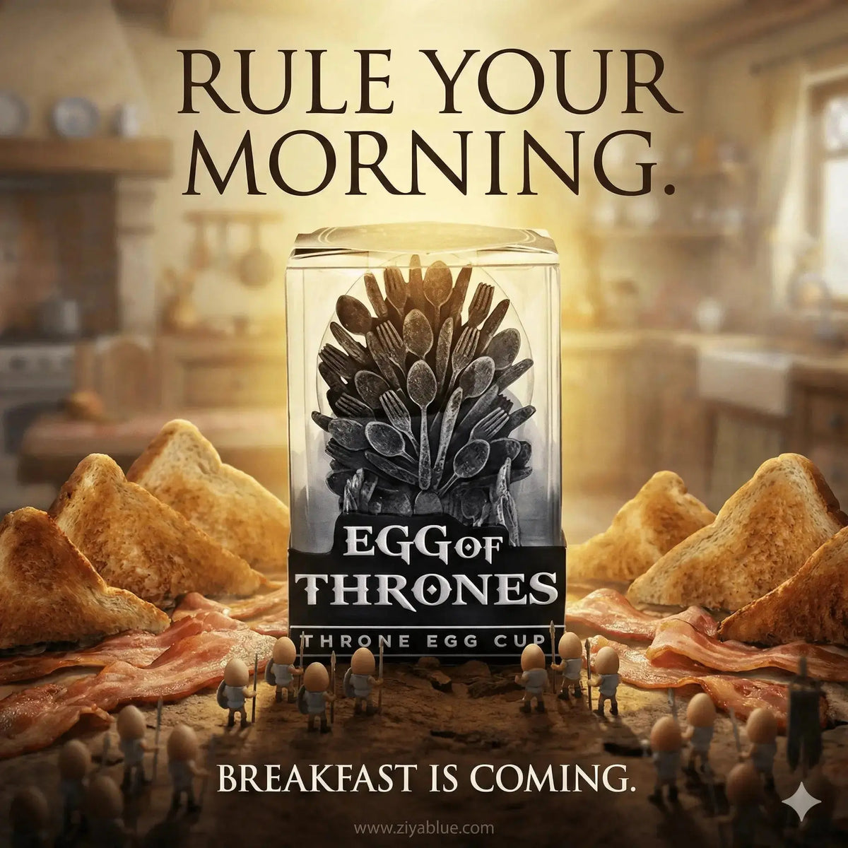 The Wonderfully Weird Throne Egg Cup Gift Republic Ziya Blue