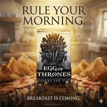 The Wonderfully Weird Throne Egg Cup Gift Republic Ziya Blue