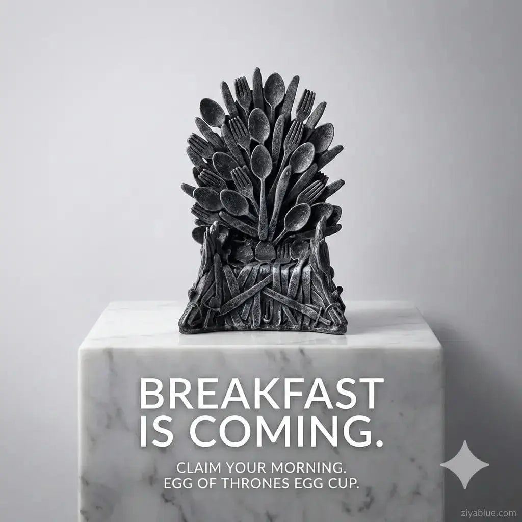 The Wonderfully Weird Throne Egg Cup Gift Republic Ziya Blue