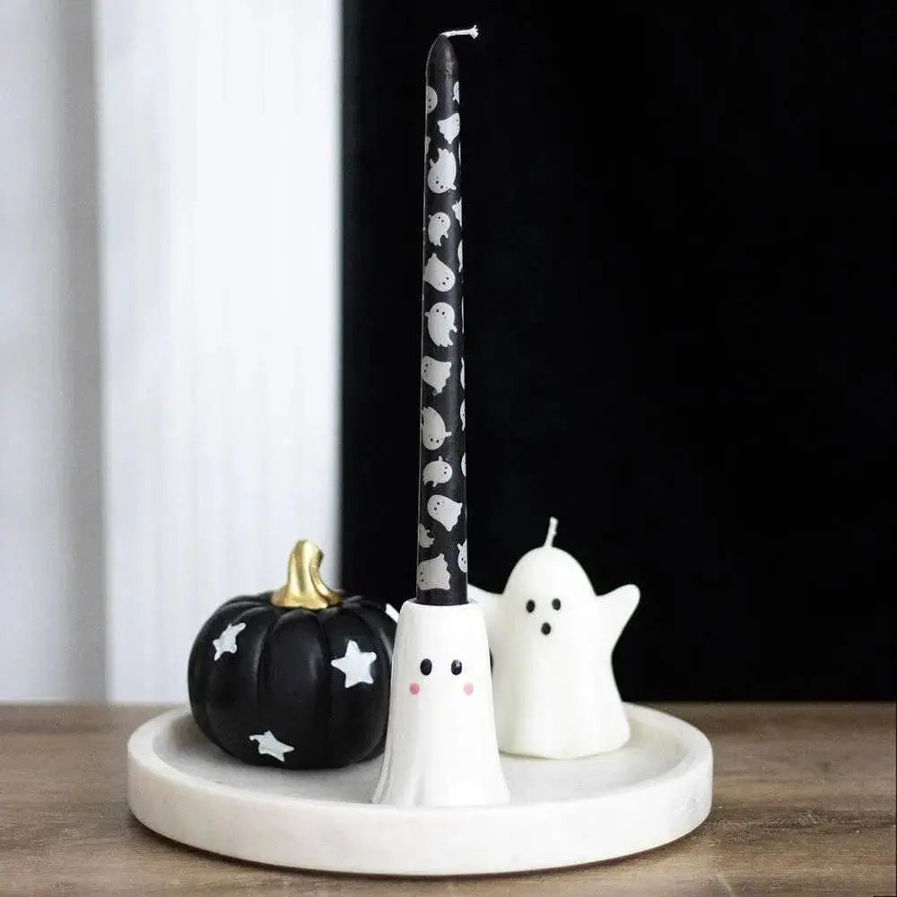 The "Glow-in-the-Dark" Sweet Ghost Candle Holder Something Different Ziya Blue