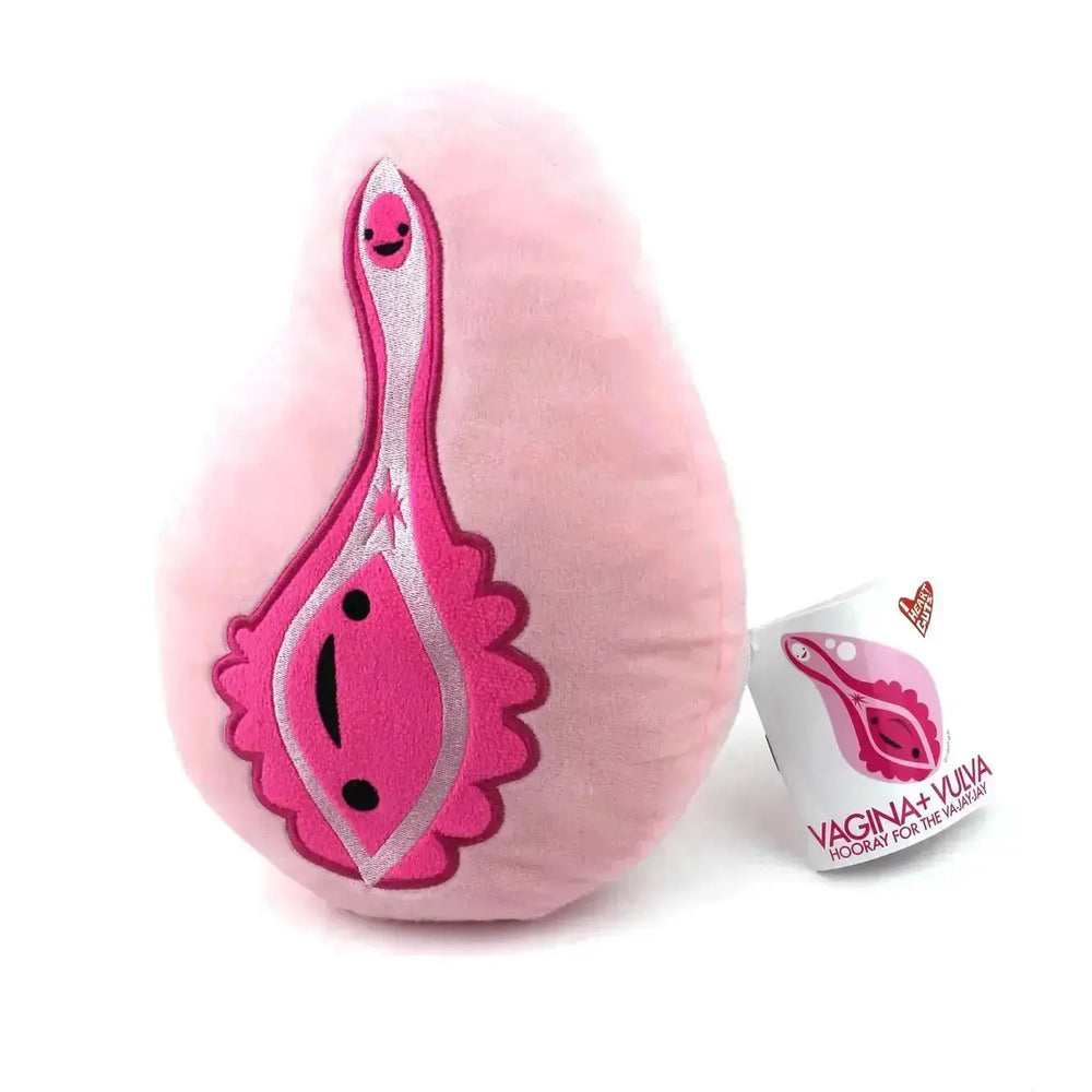 The "Happy Hoo-Ha" Vagina Plushie Zip Pouch I Heart Guts Ziya Blue