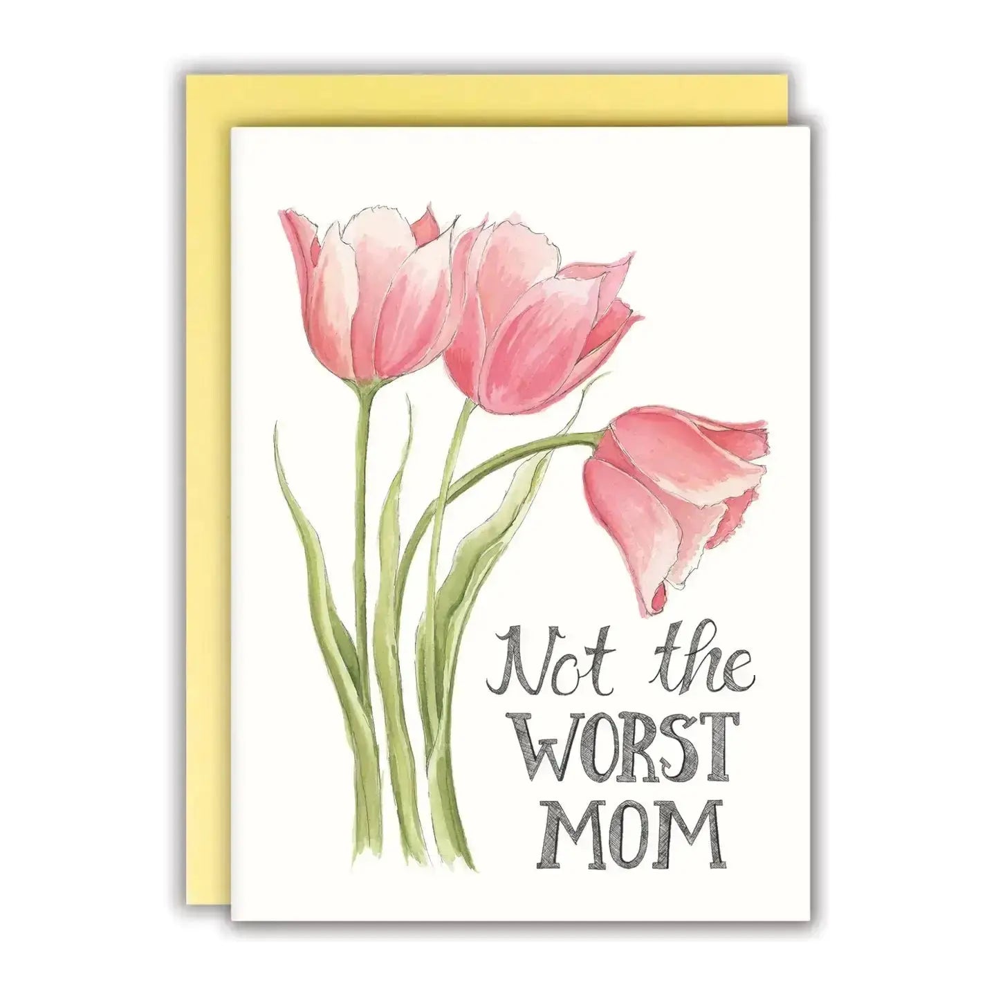 The "Not The Worst" Sarcastic Mom Card Naughty Florals Ziya Blue