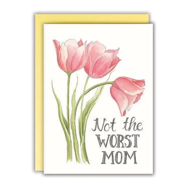 The "Not The Worst" Sarcastic Mom Card Naughty Florals Ziya Blue