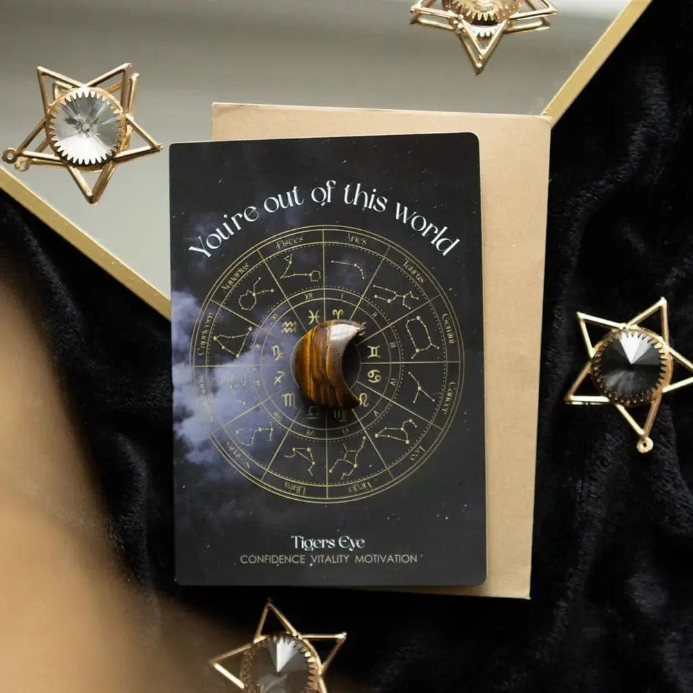 The "Out of This World" Tiger's Eye Moon Card Something Different Ziya Blue