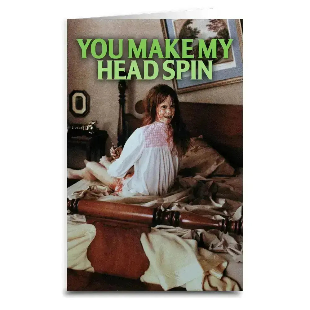 The "You Make My Head Spin" Sassy Greeting Card Shady Front Ziya Blue
