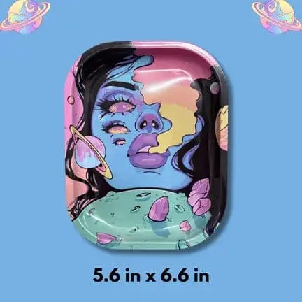 Third Eye Rolling Tray – Mystical Metal Smoke Accessory (Higher Vision) Ziya Blue Ziya Blue