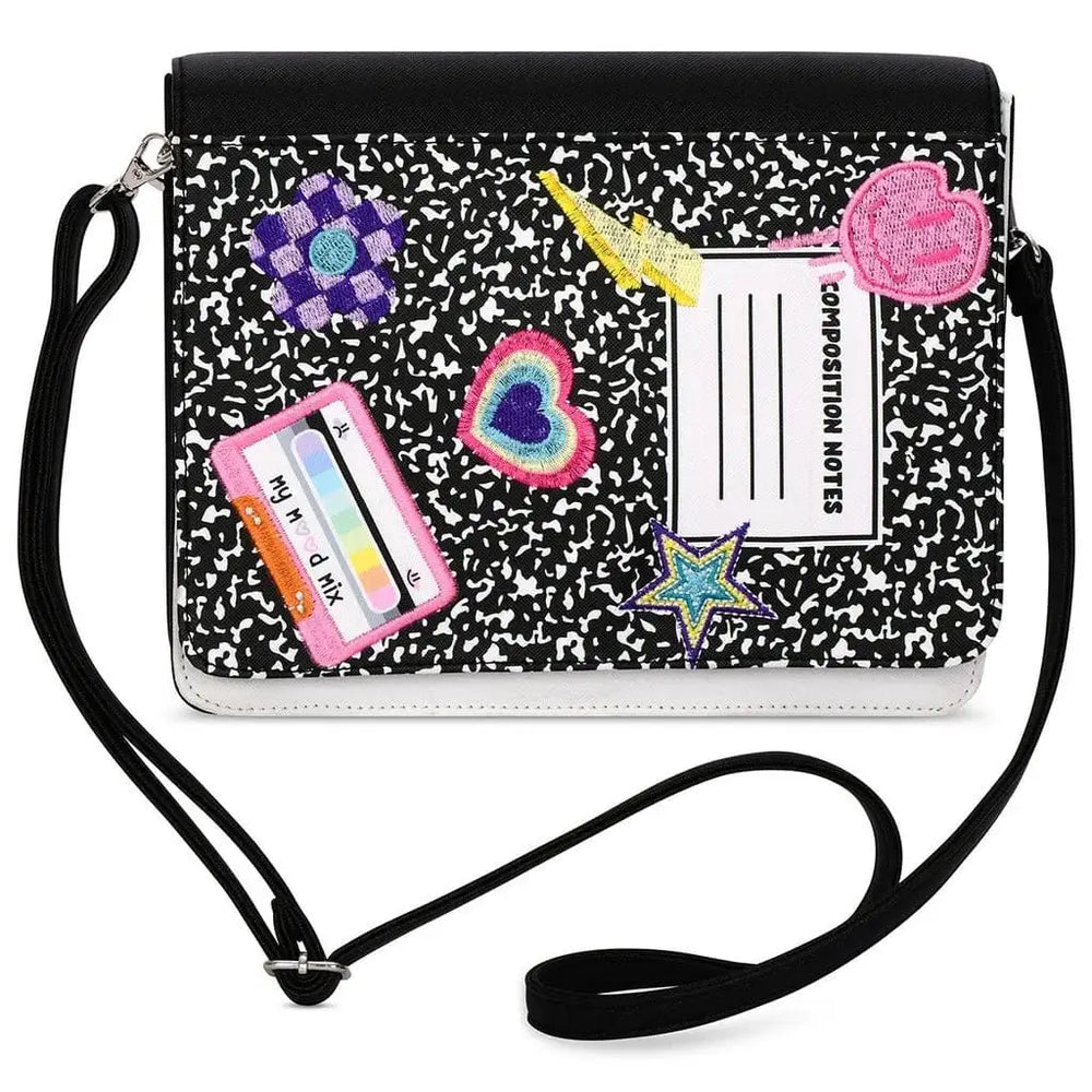 Throwback Mix Crossbody Bag | Retro 90s Faux-Leather Purse Iscream Ziya Blue