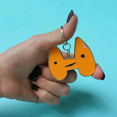 Thyroid Keychain: Funny Anatomical Charm I Heart Guts Ziya Blue