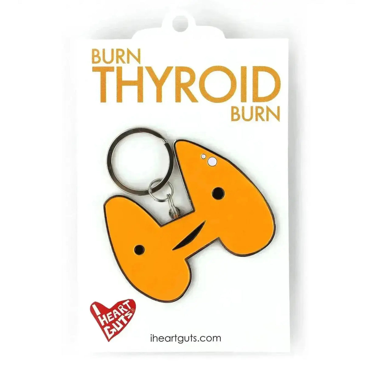 Thyroid Keychain: Funny Anatomical Charm I Heart Guts Ziya Blue