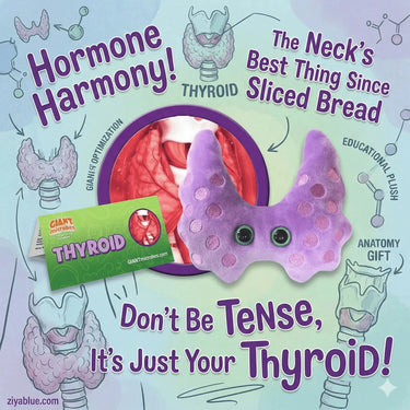 Thyroid Plush: The Adorable "Feel-Good" Gland Companion 💖🦋 Ziya Blue Ziya Blue