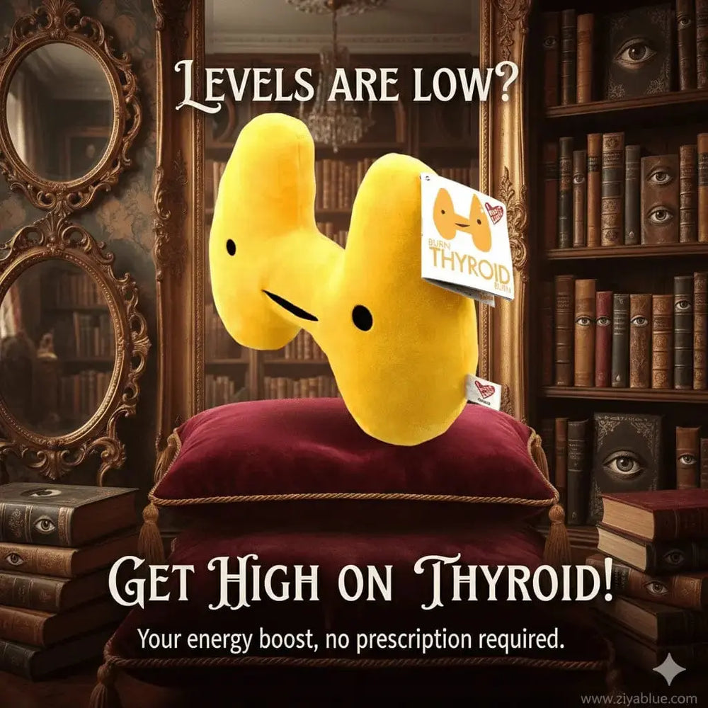 Thyroid Plushie: A Quirky Endocrine Pal I Heart Guts Ziya Blue