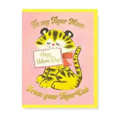 Tiger Mom Mothers Day Card | Funny Vintage Cub Greeting Bad Betty Greeting Co. Ziya Blue