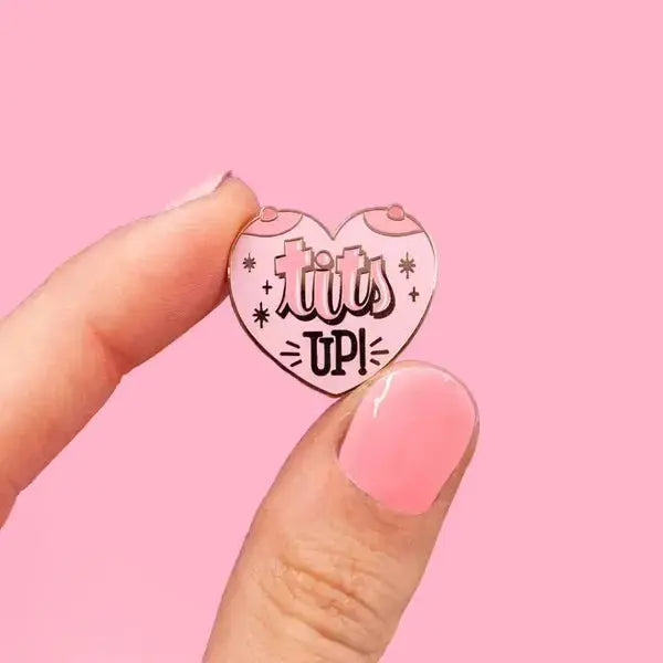 Tits Up Enamel Pin - The Legendary Pep Talk Ziya Blue Ziya Blue