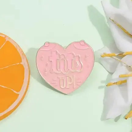 Tits Up Enamel Pin - The Legendary Pep Talk Ziya Blue Ziya Blue