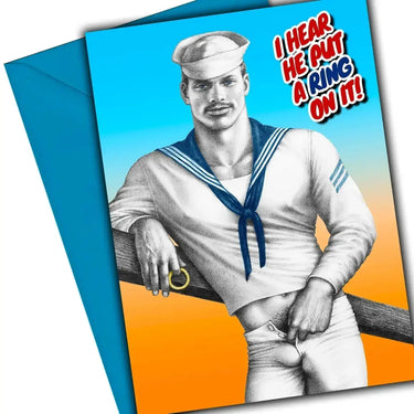 Tom of Finland Engagement Card: Sexy Sailor Greeting Kweer Cards Ziya Blue