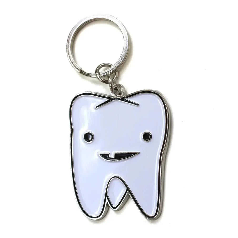 Tooth Keychain: Funny Dental Charm I Heart Guts Ziya Blue