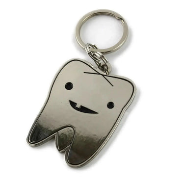 Tooth Keychain: Funny Dental Charm I Heart Guts Ziya Blue