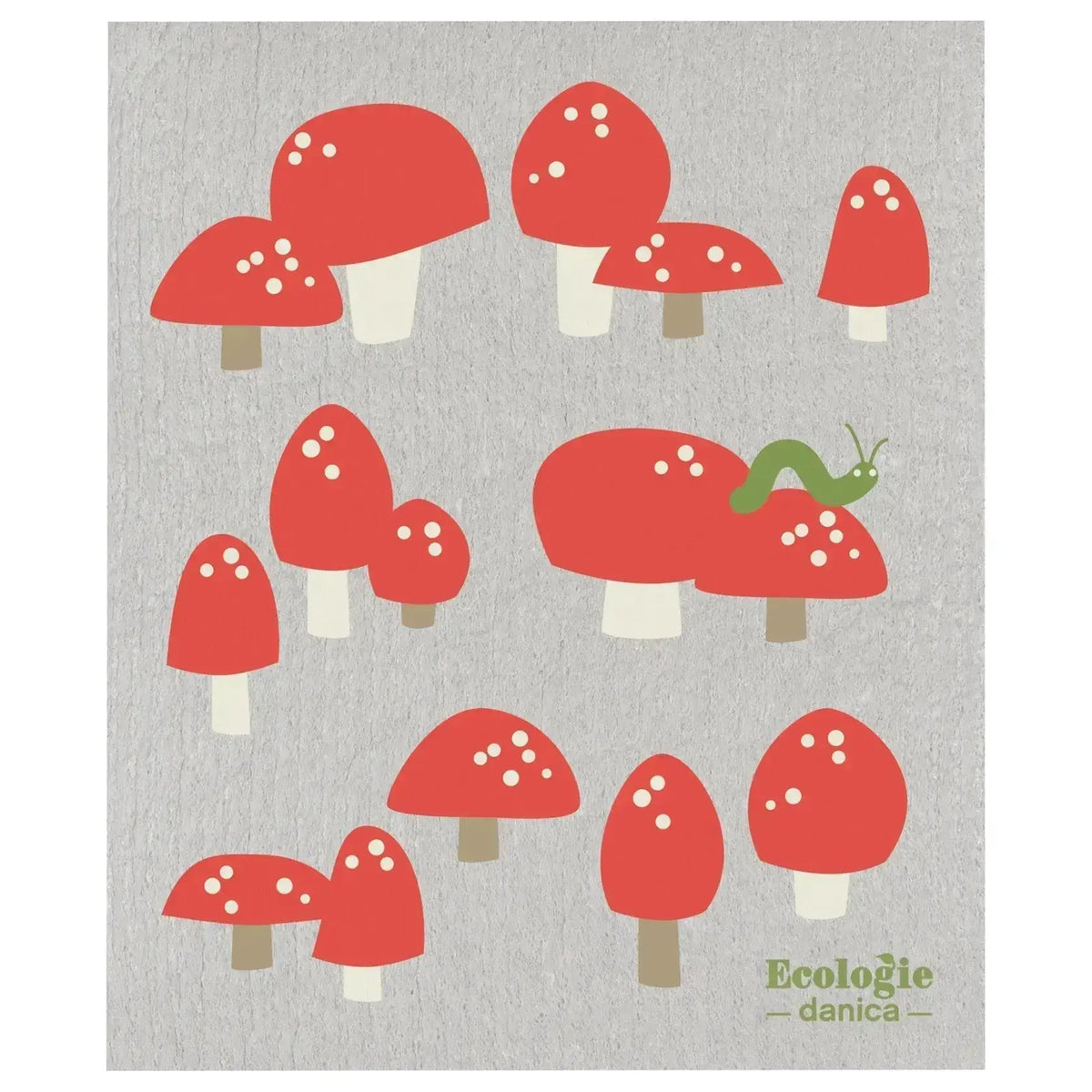 Totally Toadstools Sponge Cloth: Eco Cleaning Danica Ziya Blue
