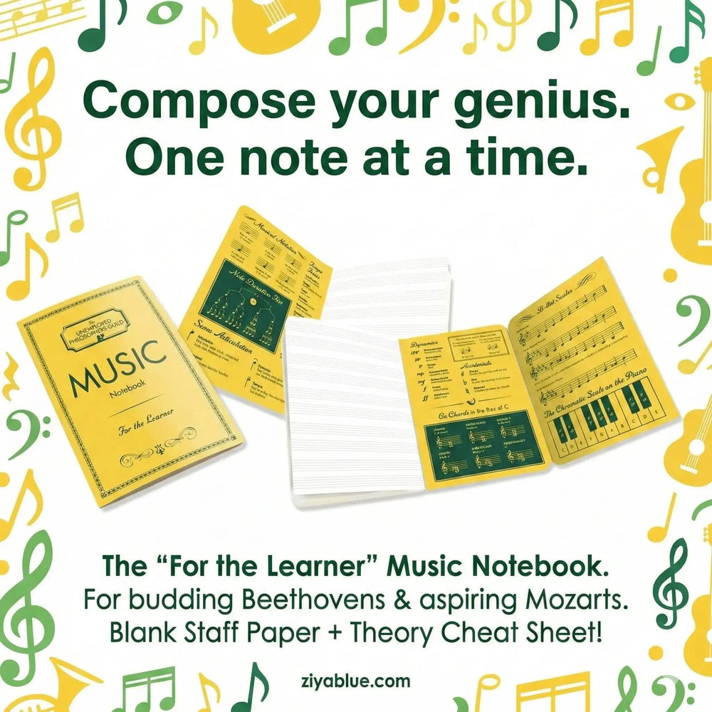 Ultimate Blank Sheet Music Notebook for Composers Unemployed Philosophers Guild Ziya Blue