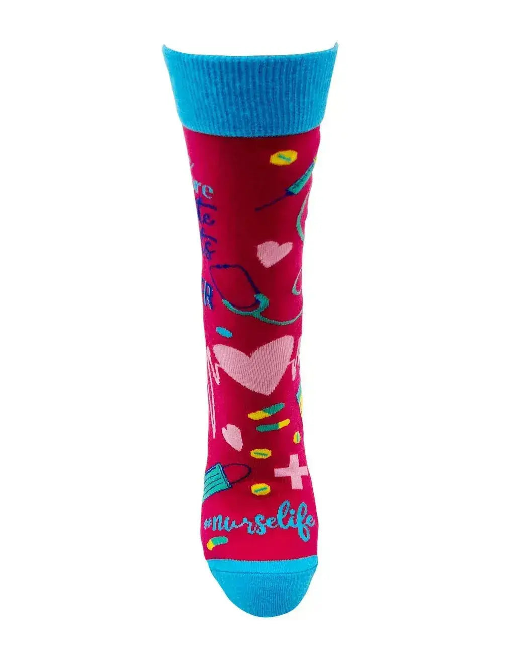 Ultimate Medical Humor: Women's Private Parts Nurse Socks Fabdaz Ziya Blue