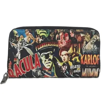 Universal Monsters Clutch Purse – Faux Leather Horror Wristlet Shady Front Ziya Blue