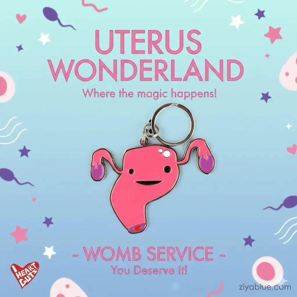 Uterus Keychain - Womb Service Faire Ziya Blue