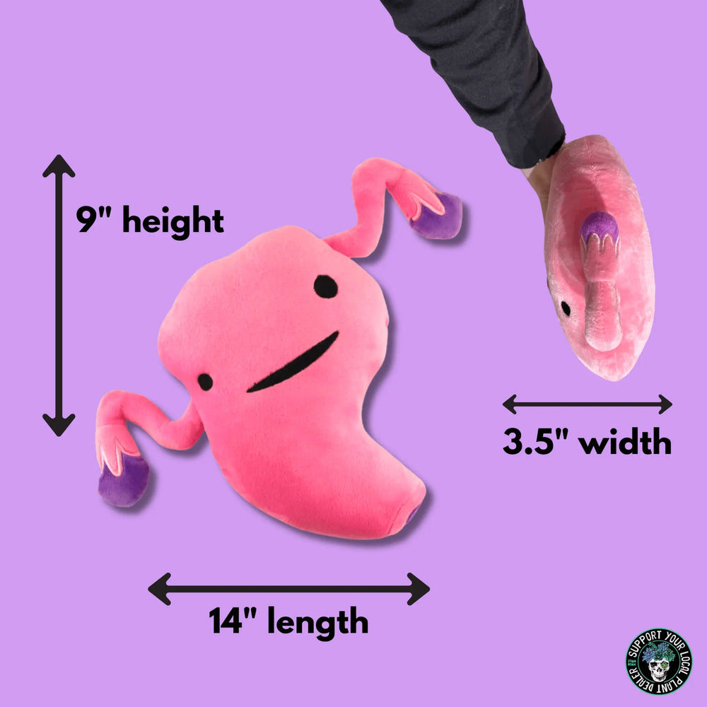 Uterus Plushie: Anatomical Pillow I Heart Guts Ziya Blue