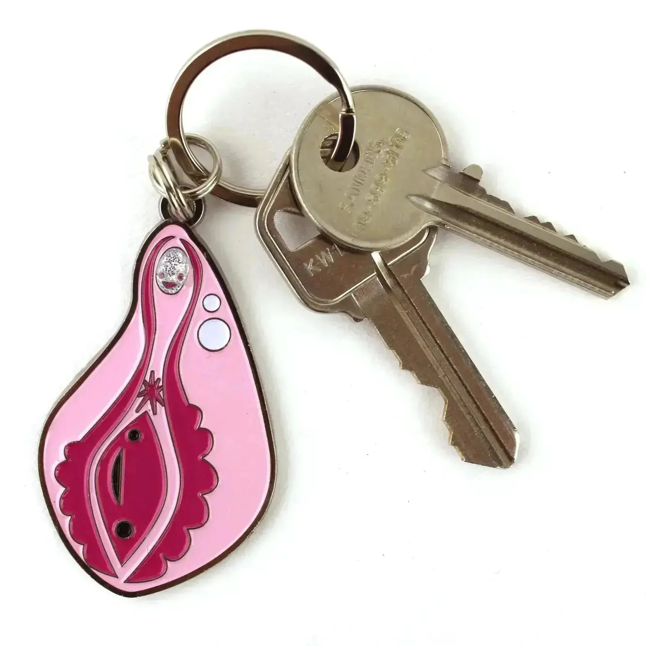 Vagina Enamel Keychain: Anatomical Bling I Heart Guts Ziya Blue