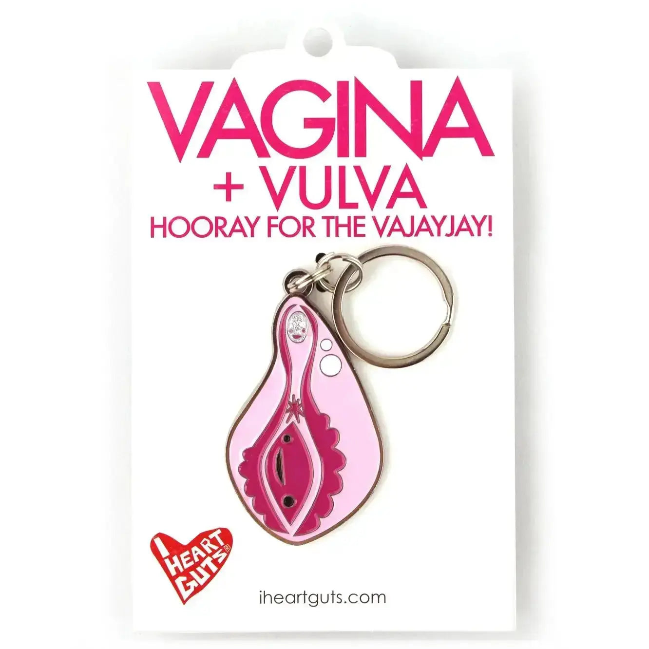 Vagina Enamel Keychain: Anatomical Bling I Heart Guts Ziya Blue