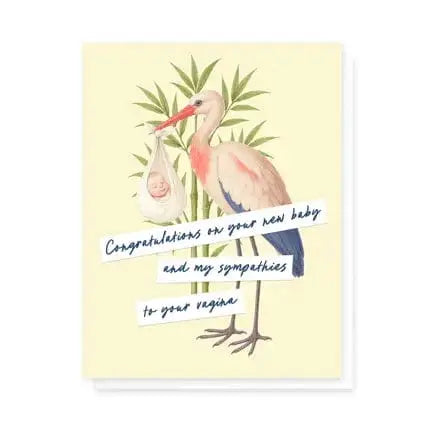 Vagina Sympathy Card CARDIDEOLOGY Ziya Blue