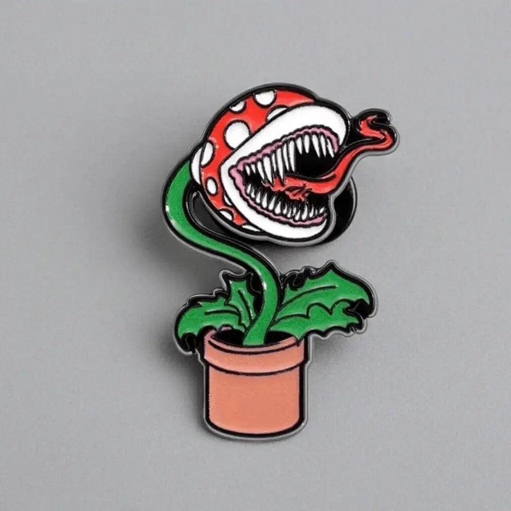 Venus Fly Trap Pin: Polka Dot Badge Ziya Blue Ziya Blue