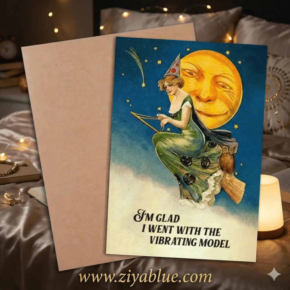 Vibrating Model Greeting Card Bad Betty Greeting Co. Ziya Blue