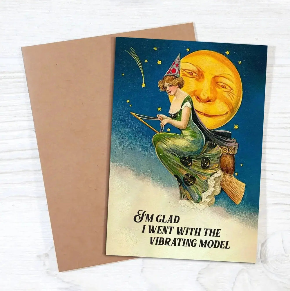 Vibrating Model Greeting Card Bad Betty Greeting Co. Ziya Blue