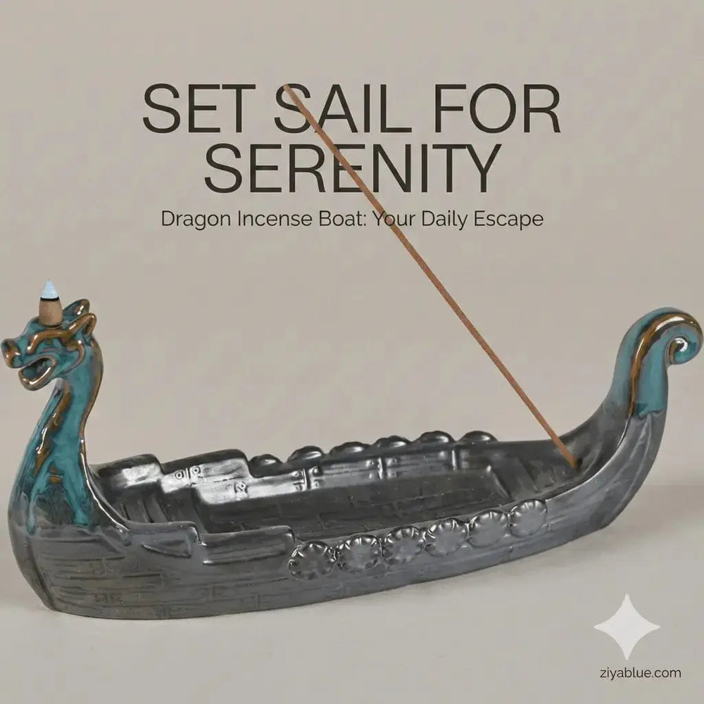 Viking Ship Incense Holder | The Conqueror's Burner Kheops International Ziya Blue