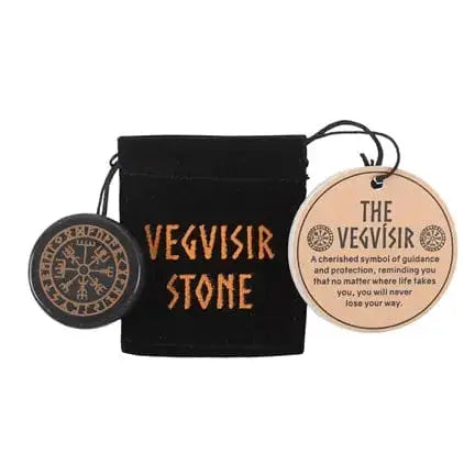 Viking vegvisir pocket stone Faire Ziya Blue