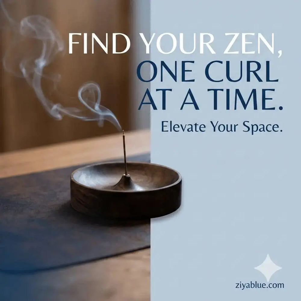 Walnut Wood Incense Holder 🌳 Ziya Blue Ziya Blue