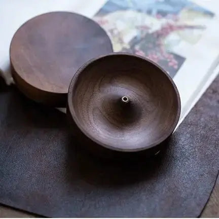 Walnut Wood Incense Holder 🌳 Ziya Blue Ziya Blue