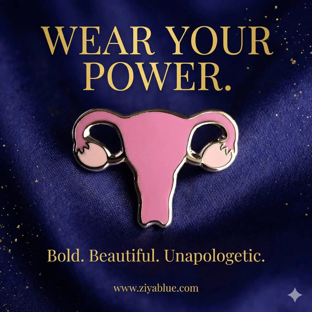 Wandering Uterus Pin | The "Hysteria" History Badge Rad Girl Creations Ziya Blue