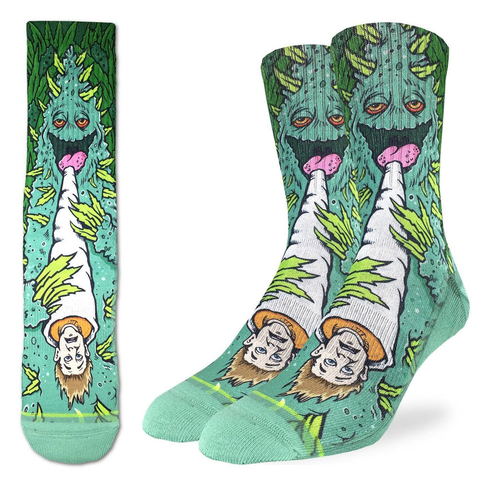Weed Smoking a Human Socks: A Surreal 420 Look Good Luck Sock Ziya Blue