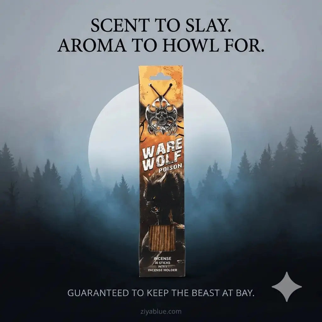 Werewolf Poison Incense Sticks: The Gothic Vanilla Decor Ziya Blue Ziya Blue