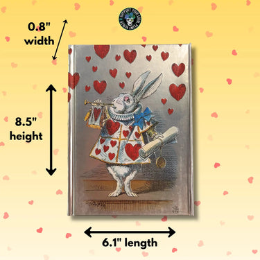 White Rabbit A5 Journal | Alice in Wonderland Notebook  Ziya Blue
