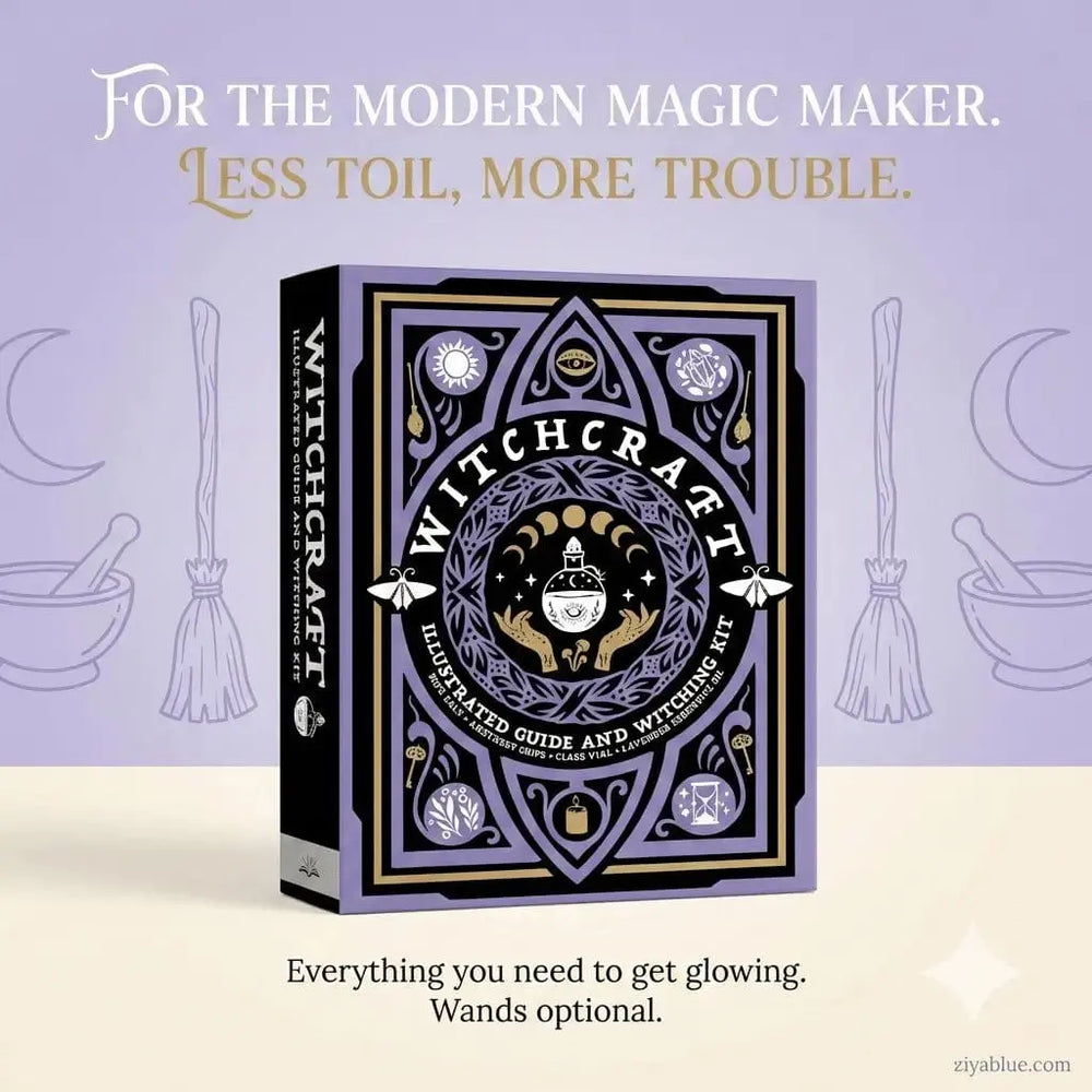Witchcraft Kit | Mind Spa Spell Casting Set Texas Bookman Ziya Blue